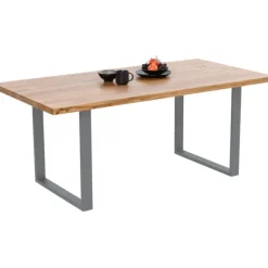 KARE Design Table Jackie chêne-acier brut 160x80><noscript><img width=