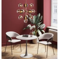 KARE Design Table Schickeria blanc Ø80> Meubles