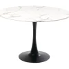 KARE Design Table Schickeria marbre blanc-noir Ø110cm> Meubles
