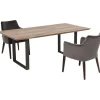 KARE Design Table Symphony acier brut 180x90> Meubles