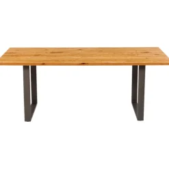 KARE Design Table Symphony chêne acier brut 180x90> Meubles
