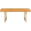 KARE Design Table Symphony chêne laiton 180x90> Meubles