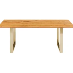 KARE Design Table Symphony chêne laiton 180x90> Meubles