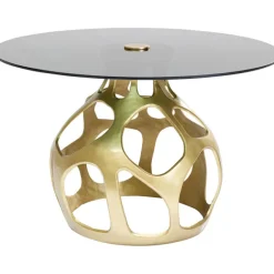 KARE Design Table Volcano doré Ø120cm> Meubles