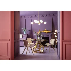 KARE Design Table Volcano doré Ø120cm> Meubles