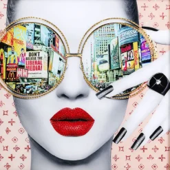 KARE Design Tableau en verre encadré Times Square View 80x80cm> Accessoires