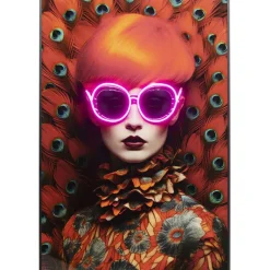KARE Design Tableau encadré LED Fancy Red Lady 120x80cm> Accessoires