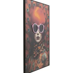 KARE Design Tableau encadré LED Fancy Red Lady 120x80cm><noscript><img width=