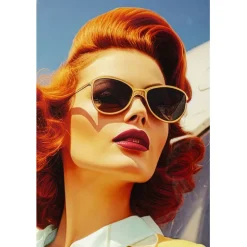 KARE Design Tableau encadré LED Jetset Lean Lady 120x80cm><noscript><img width=