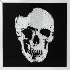 KARE Design Tableau encadré Mirror Skull 100x100cm> Accessoires