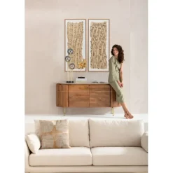 KARE Design Tableau encadré Native Spirals 50x150cm> Accessoires