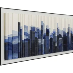 KARE Design Tableau encadré Shadow Skyline bleu 160x60cm> Accessoires