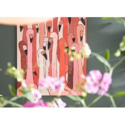 KARE Design Tableau sur toile Flamingo Meeting 90x120cm><noscript><img width=