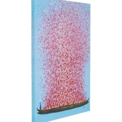 KARE Design Tableau sur toile Flower Boat bleu-fuchsia 80x100><noscript><img width=