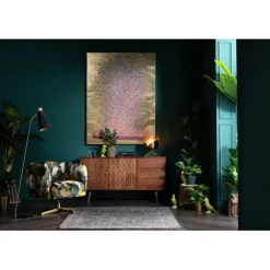KARE Design Tableau sur toile Flower Boat doré-fuchsia Pink><noscript><img width=