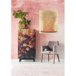 KARE Design Tableau sur toile Flower Boat doré-rouge 80x100cm> Accessoires