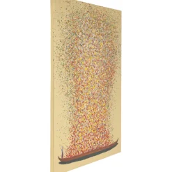 KARE Design Tableau sur toile Flower Boat doré-rouge 80x100cm><noscript><img width=