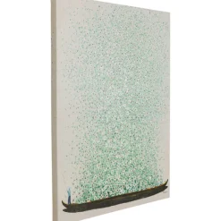 KARE Design Tableau sur toile Flower Boat beige vert 80x100cm><noscript><img width=
