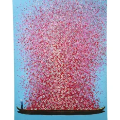 KARE Design Tableau sur toile Flower Boat bleu-fuchsia 120x160> Accessoires