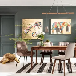 KARE Design Tableau sur toile Flower Elefant 120x90cm><noscript><img width=