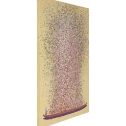 KARE Design Tableau sur toile Flower Boat doré-fuchsia 80x100><noscript><img width=