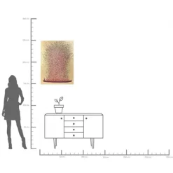 KARE Design Tableau sur toile Flower Boat doré-fuchsia 80x100><noscript><img width=