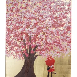 KARE Design Tableau sur toile Flower Couple doré-fuchsia80x100> Accessoires