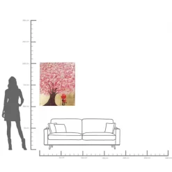 KARE Design Tableau sur toile Flower Couple doré-fuchsia80x100><noscript><img width=