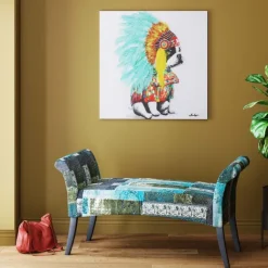KARE Design Tableau sur toile Headdress Dog 80x80cm> Accessoires
