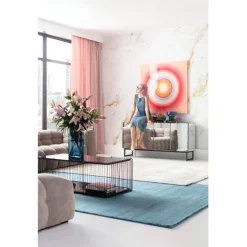 KARE Design Tableau sur toile Tendency Circle rose 120x120cm> Accessoires