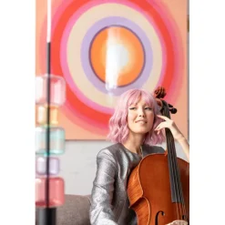 KARE Design Tableau sur toile Tendency Circle rose 120x120cm><noscript><img width=