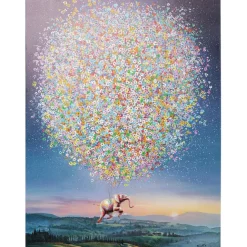 KARE Design Tableau sur toîle Flying Elephant At Night 120x160> Accessoires
