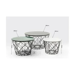 KARE Design Tables basses East Coast rond (jeu de 3)><noscript><img width=