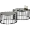 KARE Design Tables basses Wire noir (set de 2)> Meubles