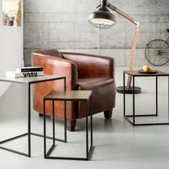 KARE Design Tables d appoint Loft Square Vintage (jeu de 3) 41> Meubles