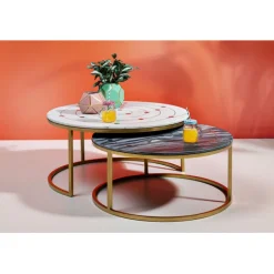 KARE Design Tables d appoint Mystic rond (jeu de 2)><noscript><img width=