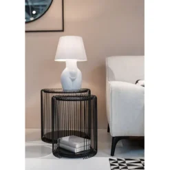 KARE Design Tables d appoint Wire Cut Out noir (2/Set)><noscript><img width=