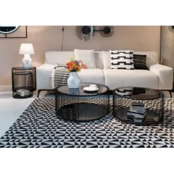 KARE Design Tables d appoint Wire Cut Out noir (2/Set)><noscript><img width=