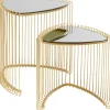 KARE Design Tables d appoint Wire Triangle doré (2/Set)> Meubles