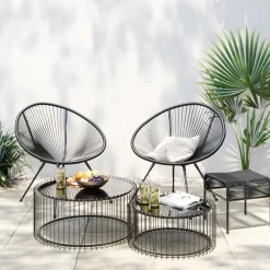 KARE Design Tabouret Acapulco Mono noir> Meubles