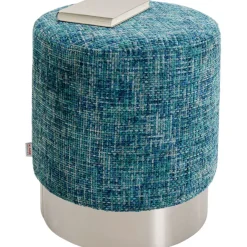 KARE Design Tabouret Berry High silver bleu Ø39cm> Meubles