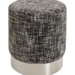 KARE Design Tabouret Berry High silver gris Ø39cm> Meubles