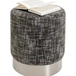 KARE Design Tabouret Berry High silver gris Ø39cm> Meubles