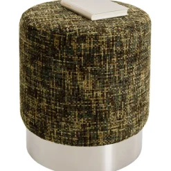 KARE Design Tabouret Berry High Silver vert Ø39cm> Meubles