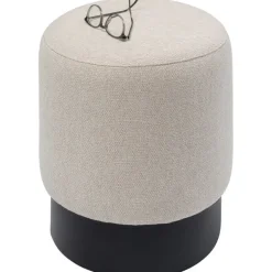 KARE Design Tabouret Cherry crème-noir Ø36cm><noscript><img width=