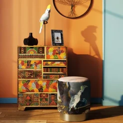 KARE Design Tabouret Cherry Parrot laiton Ø32cm> Meubles
