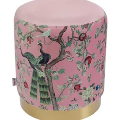KARE Design Tabouret Cherry Peacock laiton Ø32cm> Meubles