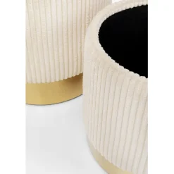 KARE Design Tabouret Cherry Storage Cord Creme (2/Set)><noscript><img width=