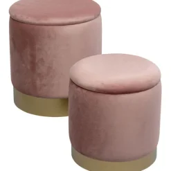 KARE Design Tabouret Cherry Storage rose - laiton (2/Set)><noscript><img width=