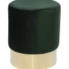 KARE Design Tabouret Cherry vert laiton Ø35cm> Meubles